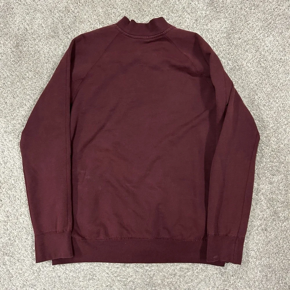 Gustin Full Zip Sweater Mens 2X Red Mock Neck Heavy‎ Weight Cotton